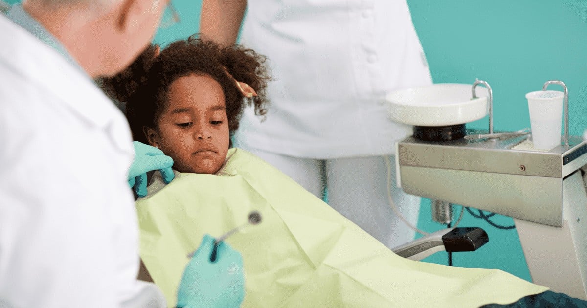 kid having a dental check up