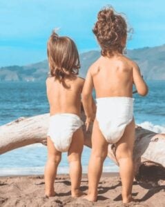 two babies in Dypers