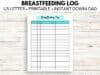 Printable Breastfeeding and Pumping Log | Joyful Messes