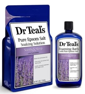 Dr. Teals lavender bath salt and bubble bath