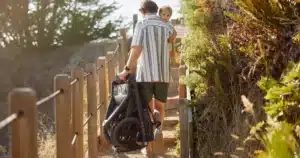 Dad with roam stroller