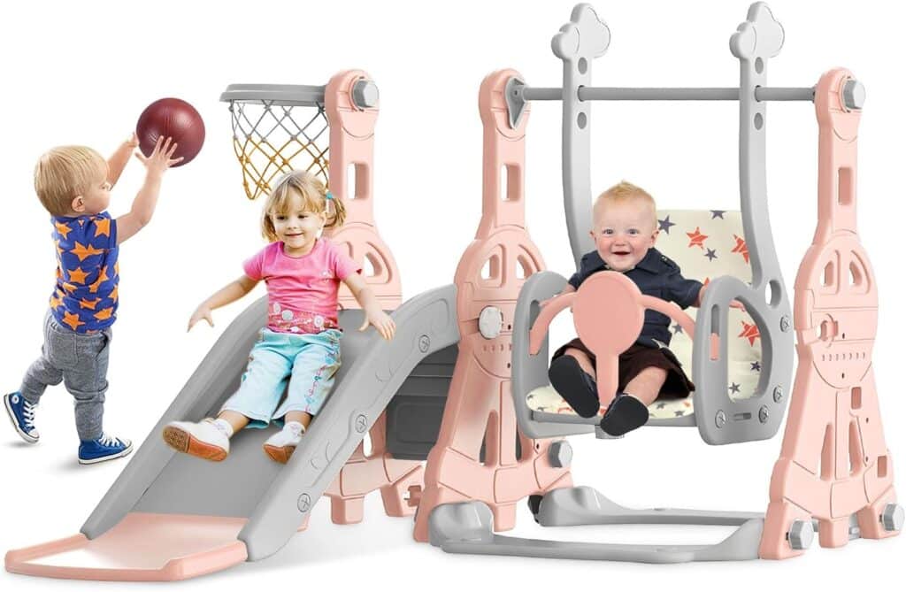 Toddler slide and swing sets