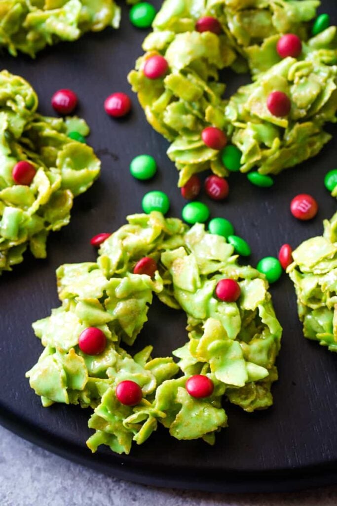 Christmas Wreath Mini marshmallow Treats