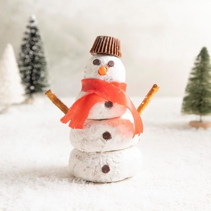 Peanut Butter Doughnut Snowmen
