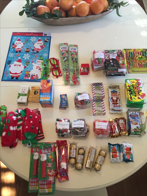 Sweets and chocolates stuffing for Advent Calendars