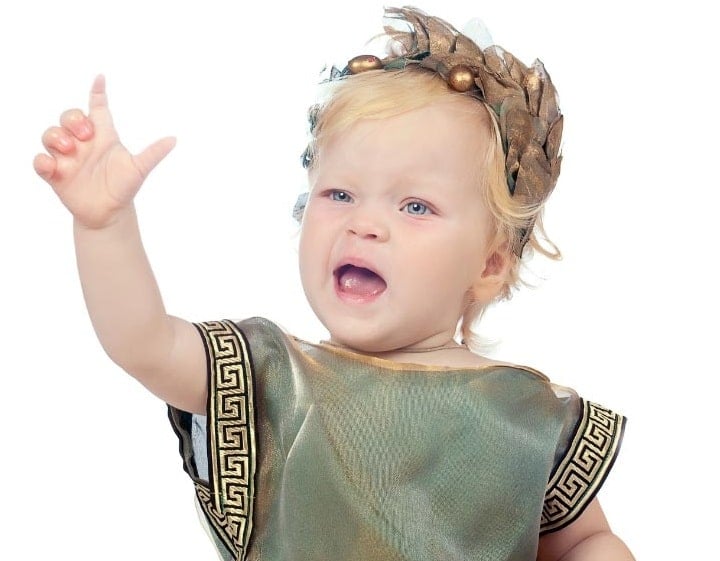 Baby Boy in Greek God Costume