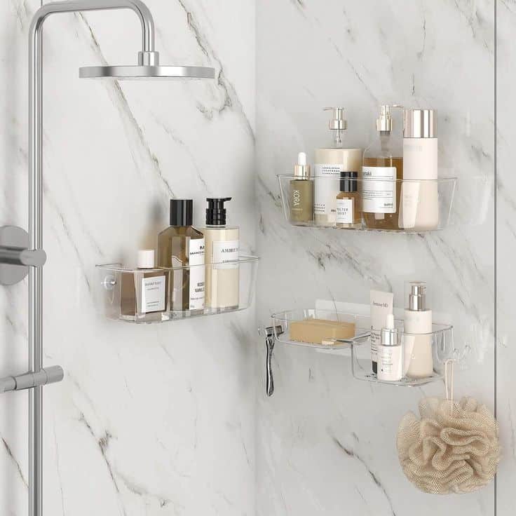 Adhesive Shower Shelves