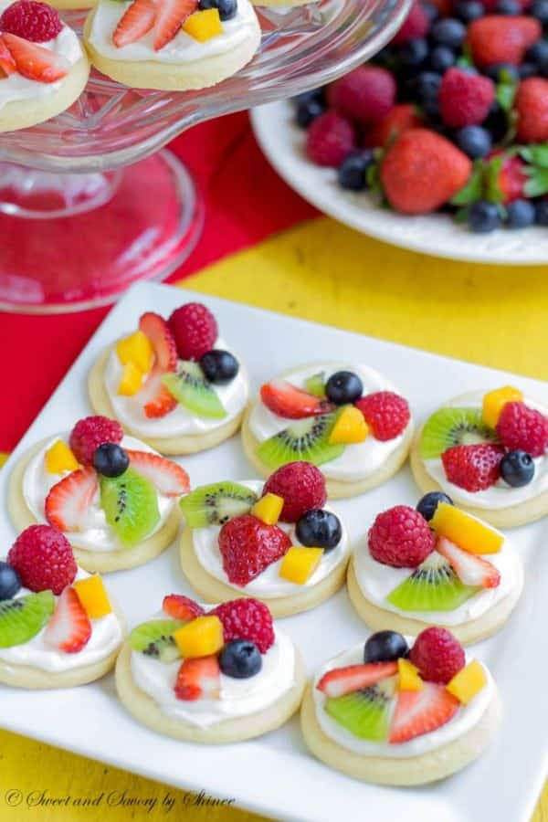 Colorful and fruity finger foods