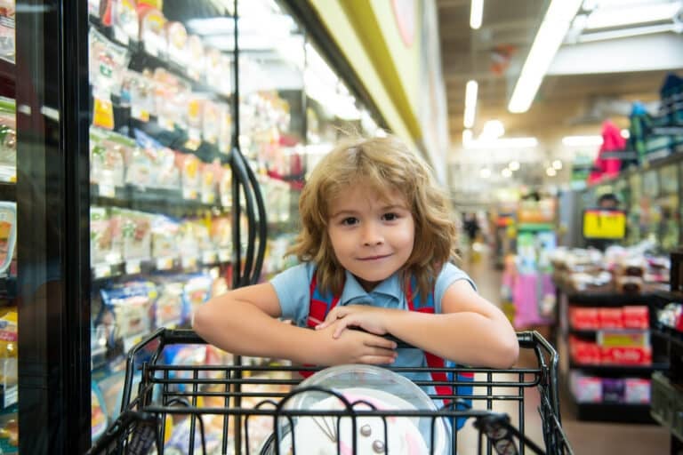 child at store