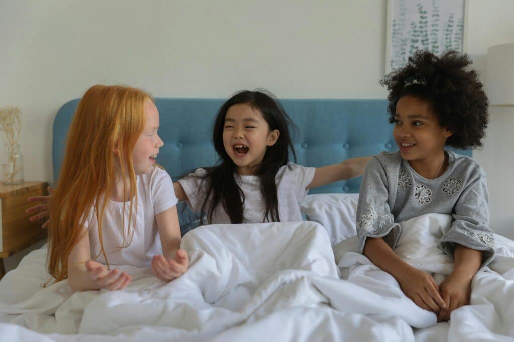 kids having sleepover