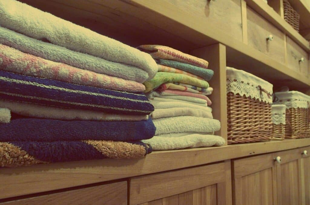 Used towels and blankets