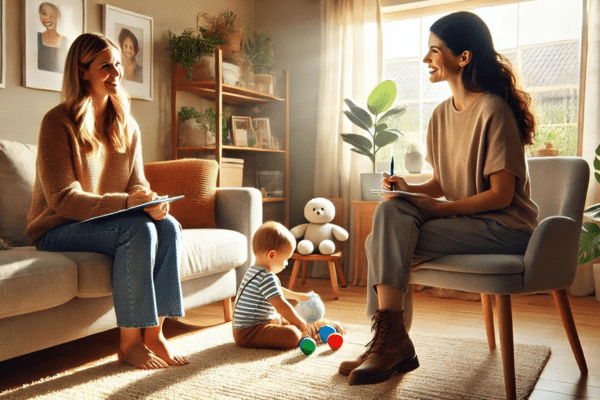 face-to-face babysitter interview